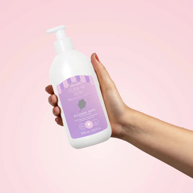 LO��O HIDRATANTE DESODORANTE CORPORAL CUIDE-SE BEM DOCES DEL�RIOS ALGOD�O DOCE 400ML